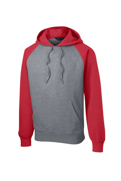 Sport-Tek Raglan Colorblock Pullover Hooded Sweatshirt