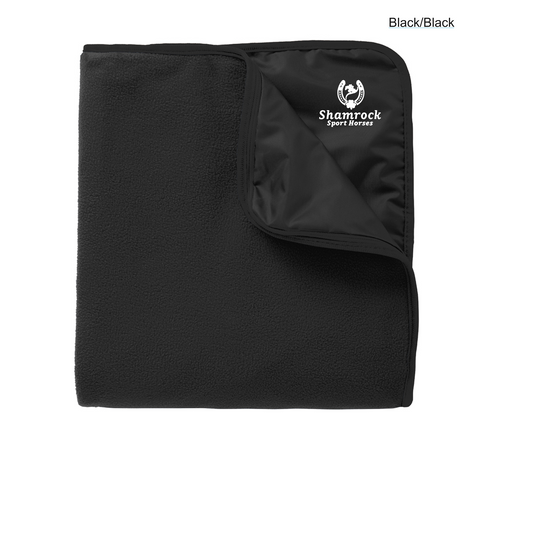 Port Authority Fleece & Poly Travel Blanket---Embroidered TB850