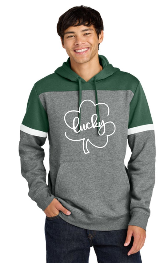 Lucky Clover Fleece Colorblock Hoodie