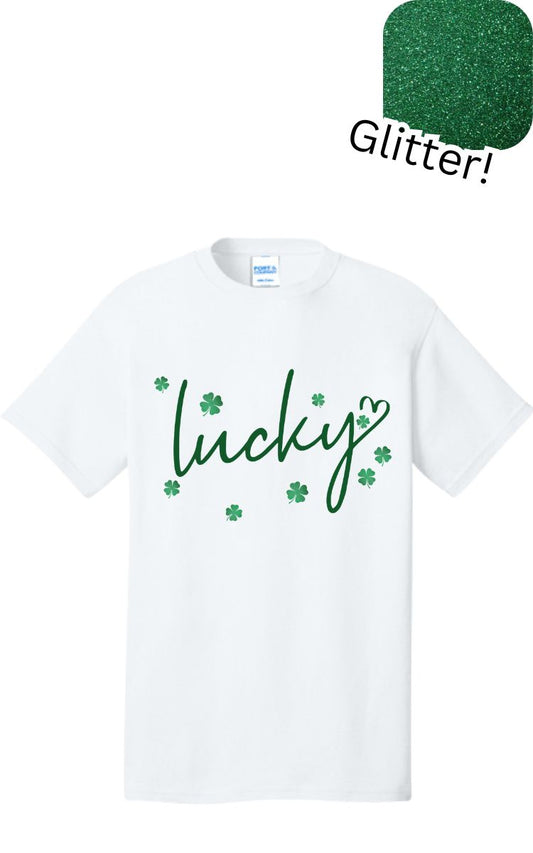 Lucky Glitter Clovers Shirt