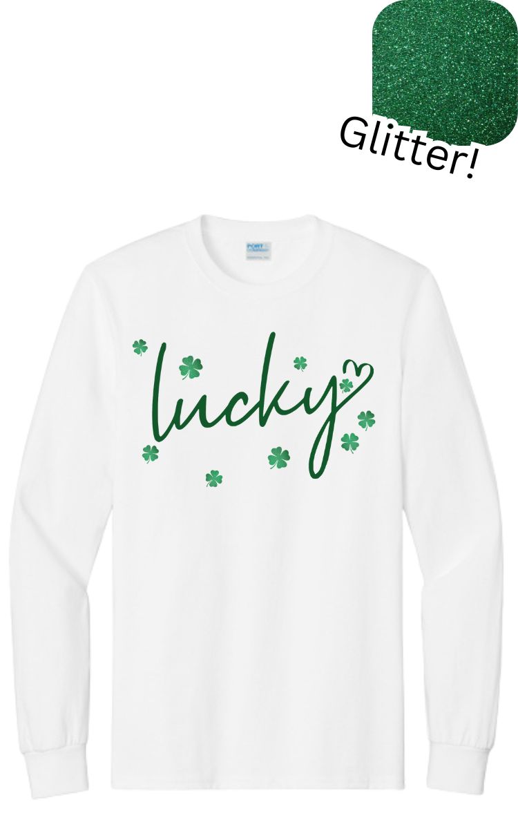 Lucky Glitter Clovers Shirt