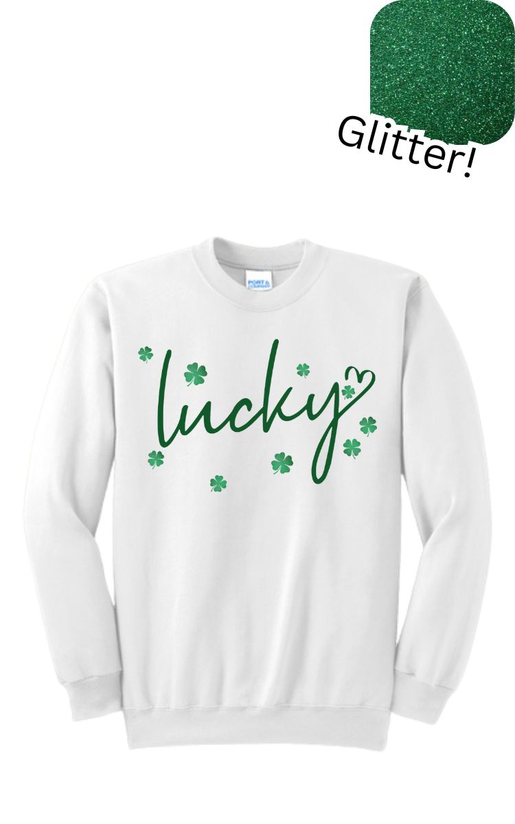 Lucky Glitter Clovers Shirt