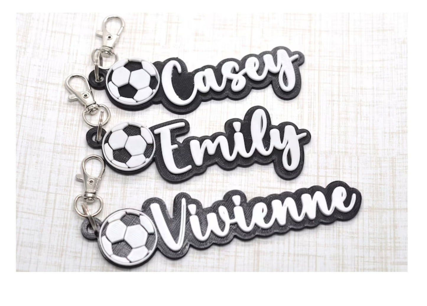 Personalized Soccer Key Ring