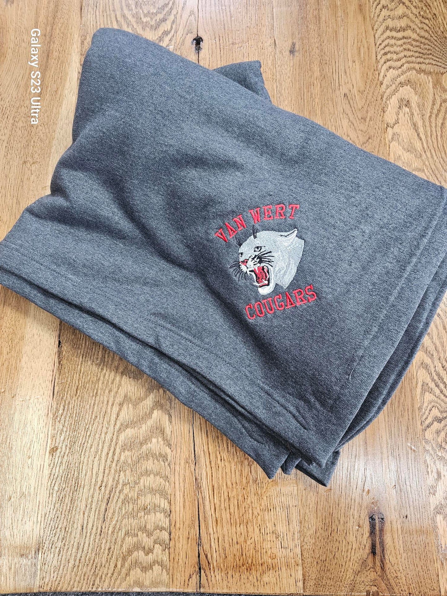 Van Wert Cougars Embroidered Blanket